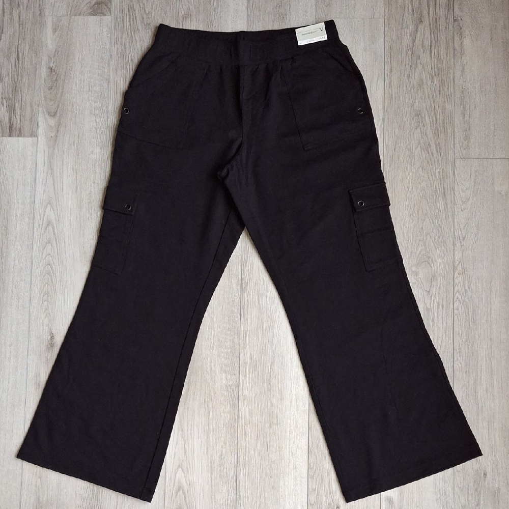 NWT Vintage Venezia Women's Classic Black Boot Cut Pants